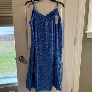 CamiBloom blue white floral sundress women’s large